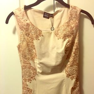 Brand new dress with pink floral lace